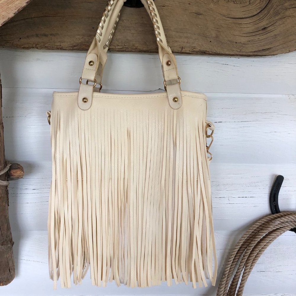 Ivory Fringe Purse
